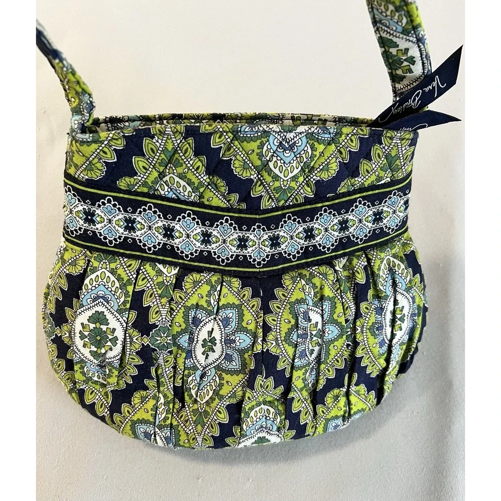 Vera Bradley Hannah‎ Purse Hand Bag Cambridge Pattern Blue Green Paisley Quilted